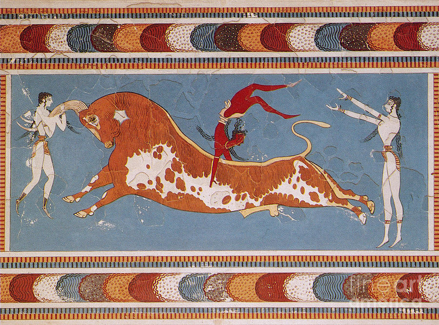 Cretan Athletes Leaping Over a Bull