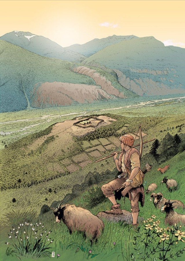 A scene from prehistoric Europe, by Andre Houot