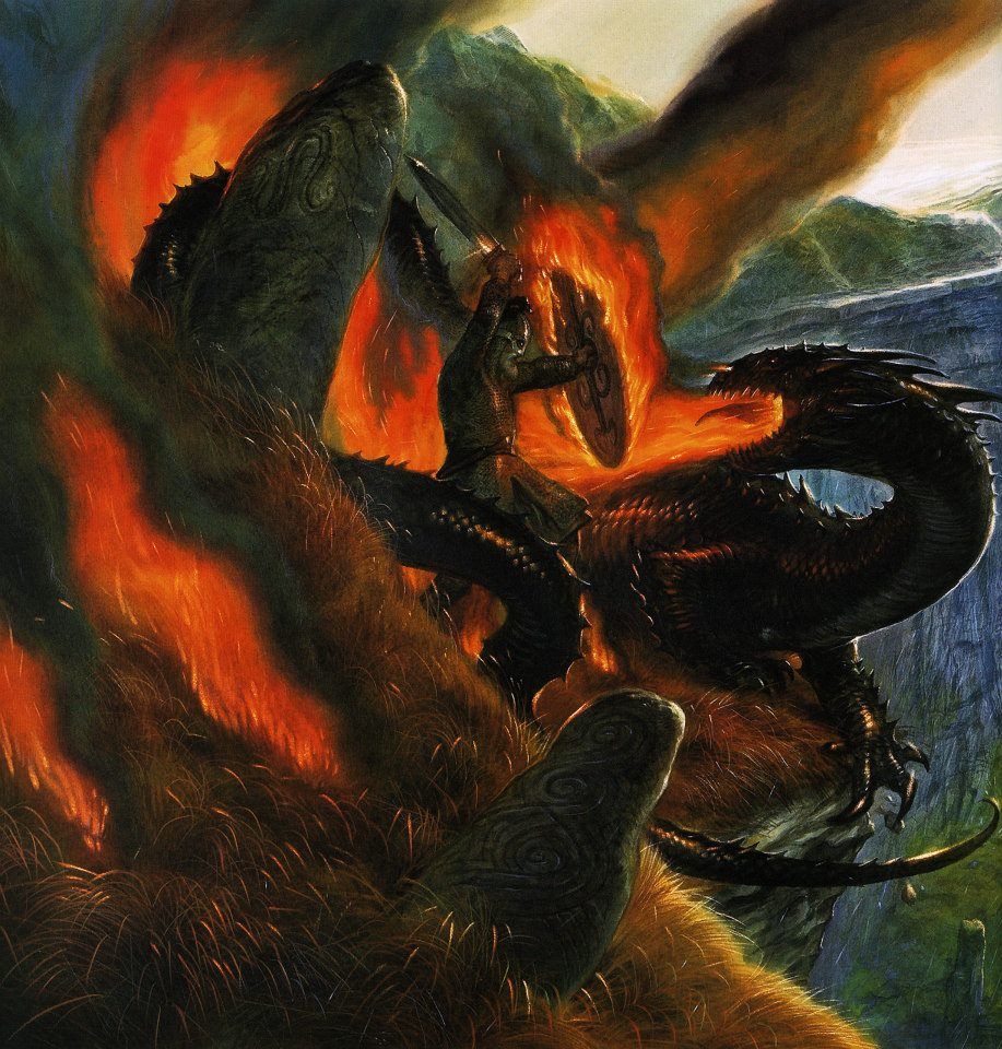 Beowulf and the Dragon by John Howe